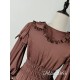 Alice Girl Bear Chocolate Long Sleeve Blouse(1st Pre-Order/3 Colours/Full Payment Without Shipping)